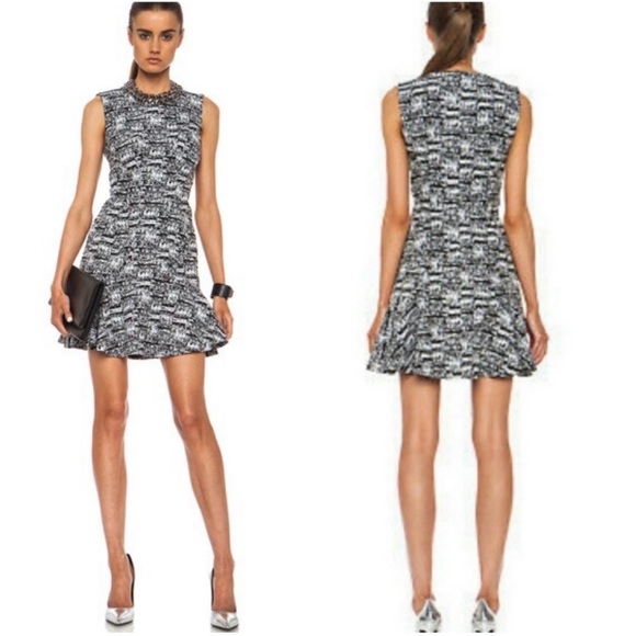 Diane Von Furstenberg Jaelyn Black and White Mini sleeveless dress - Picture 3 of 7